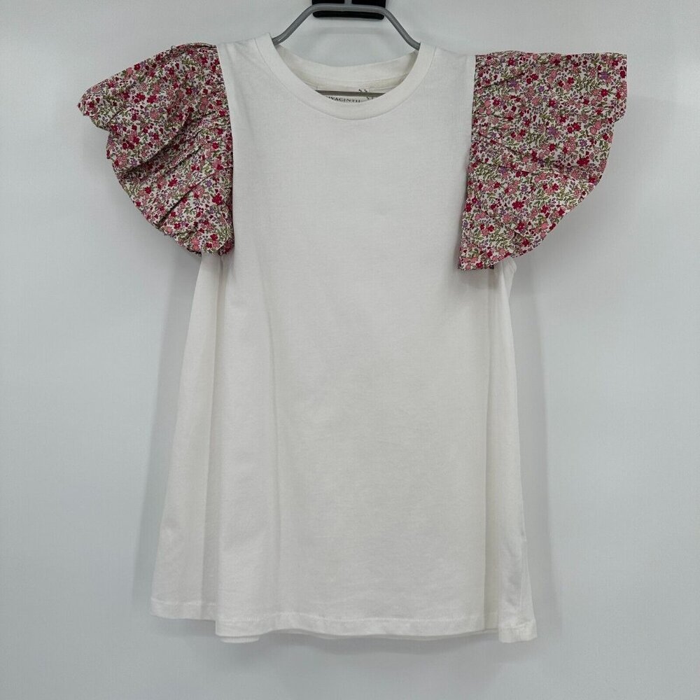 Hyacinth House by Tuckernuck Floral Flutter Sleeve Shelby Tee sz XS *MU T-Shirt